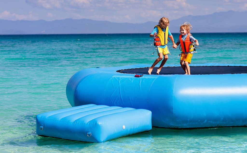 Difference Between Water Trampolines and Water Bouncers The